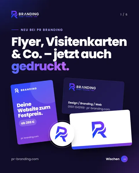 Instagram-Beitrag: Flyer, Visitenkarten & Co. – jetzt auch gedruckt