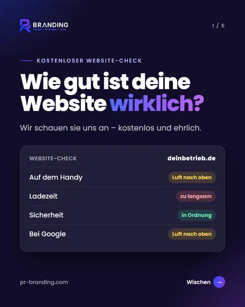 Instagram-Beitrag: Wie gut ist deine Website wirklich? Kostenloser Website-Check